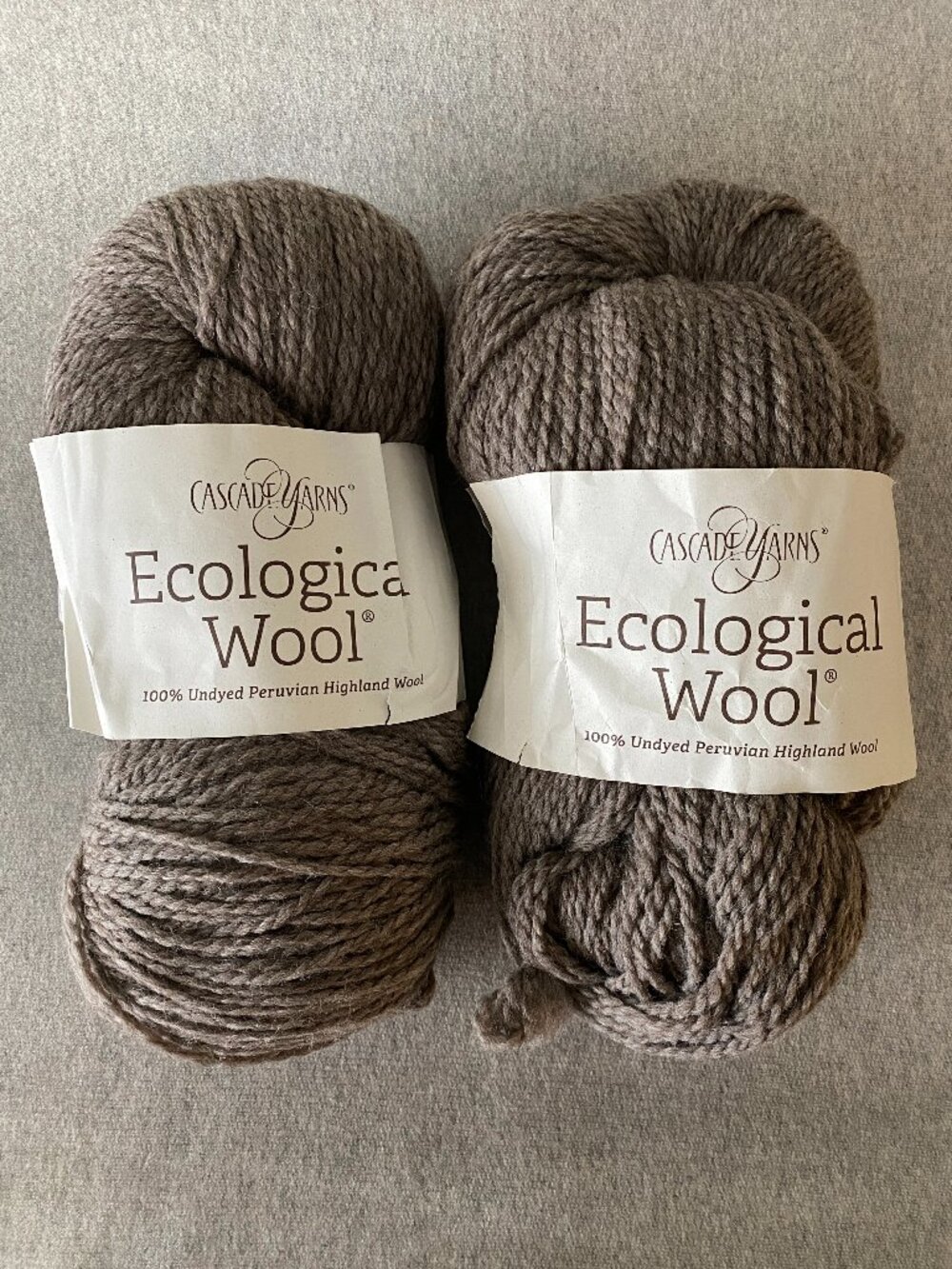 NWT Cascade Yarns Ecological Wool Colour 8049 Tarnish Lot of 2